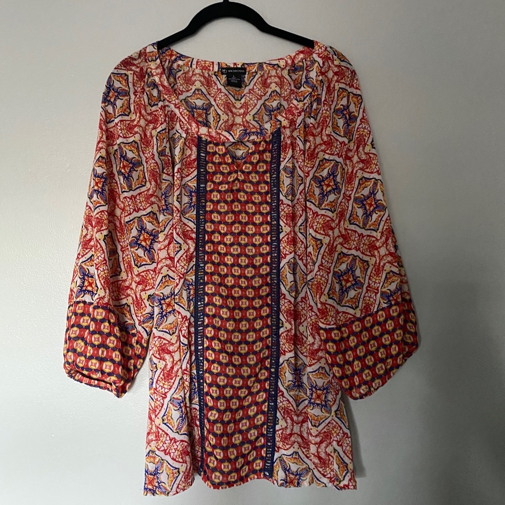 new directions patterned blouse